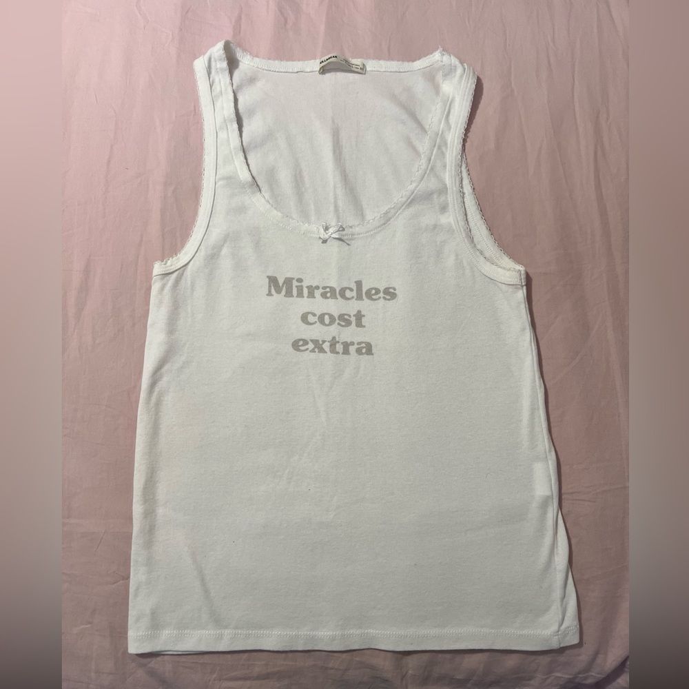 COPY - Pull & Bear white bow tank top